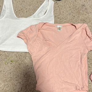 1 V neck shirt, 1 tank top